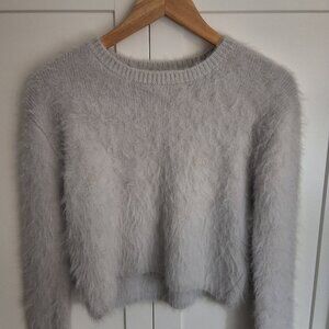 J.O.A. Los Angeles Light Gray Crew Neck Sweater - Women's Size M